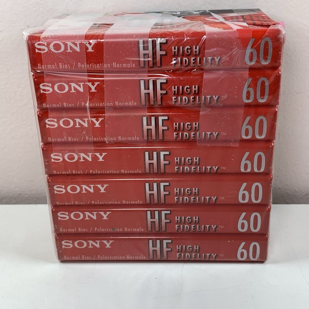 7 Sony HF 90 Normal Bias High Fidelity Audio Cassette Tapes New Open Box READ